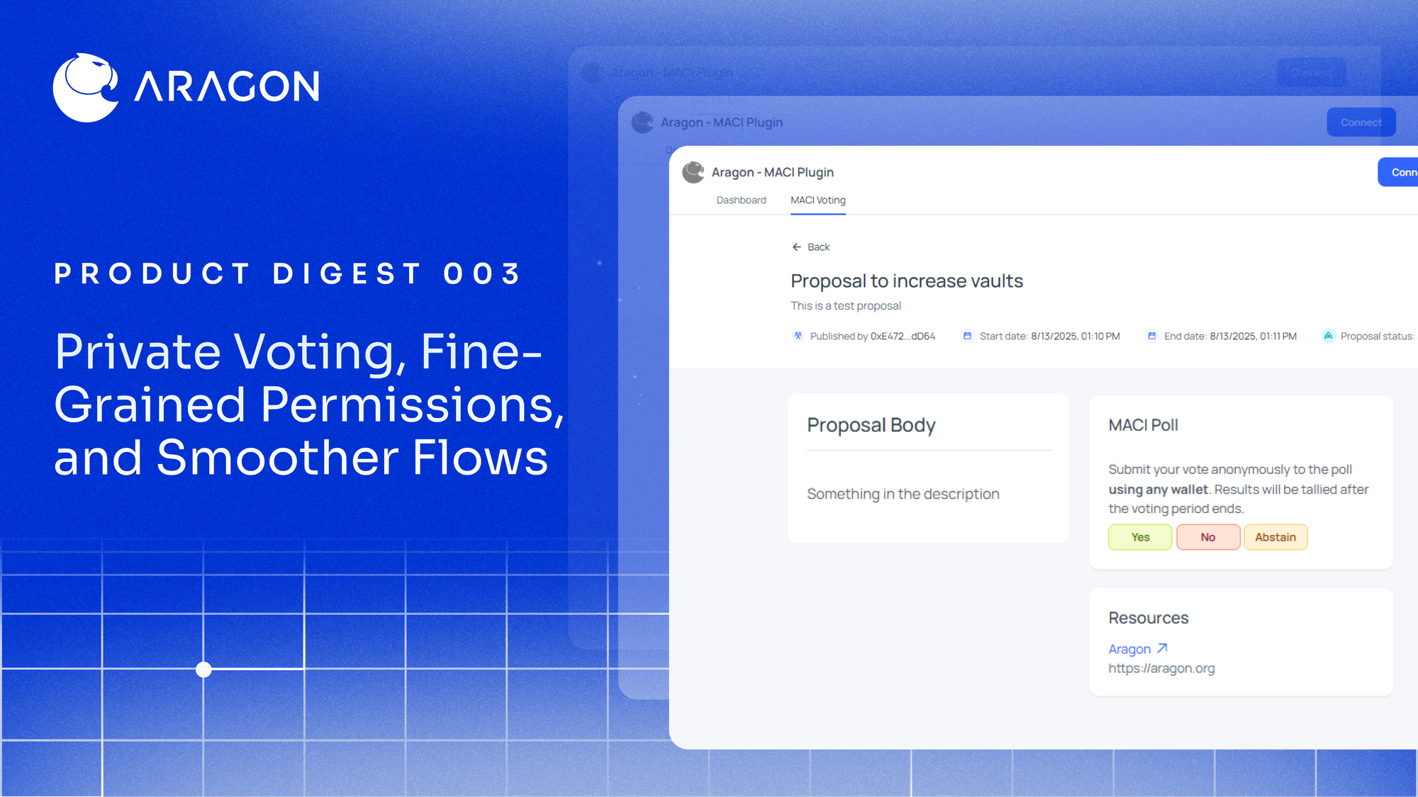 Product Digest #003: Private Voting, Fine-Grained Permissions, and Smoother Flows