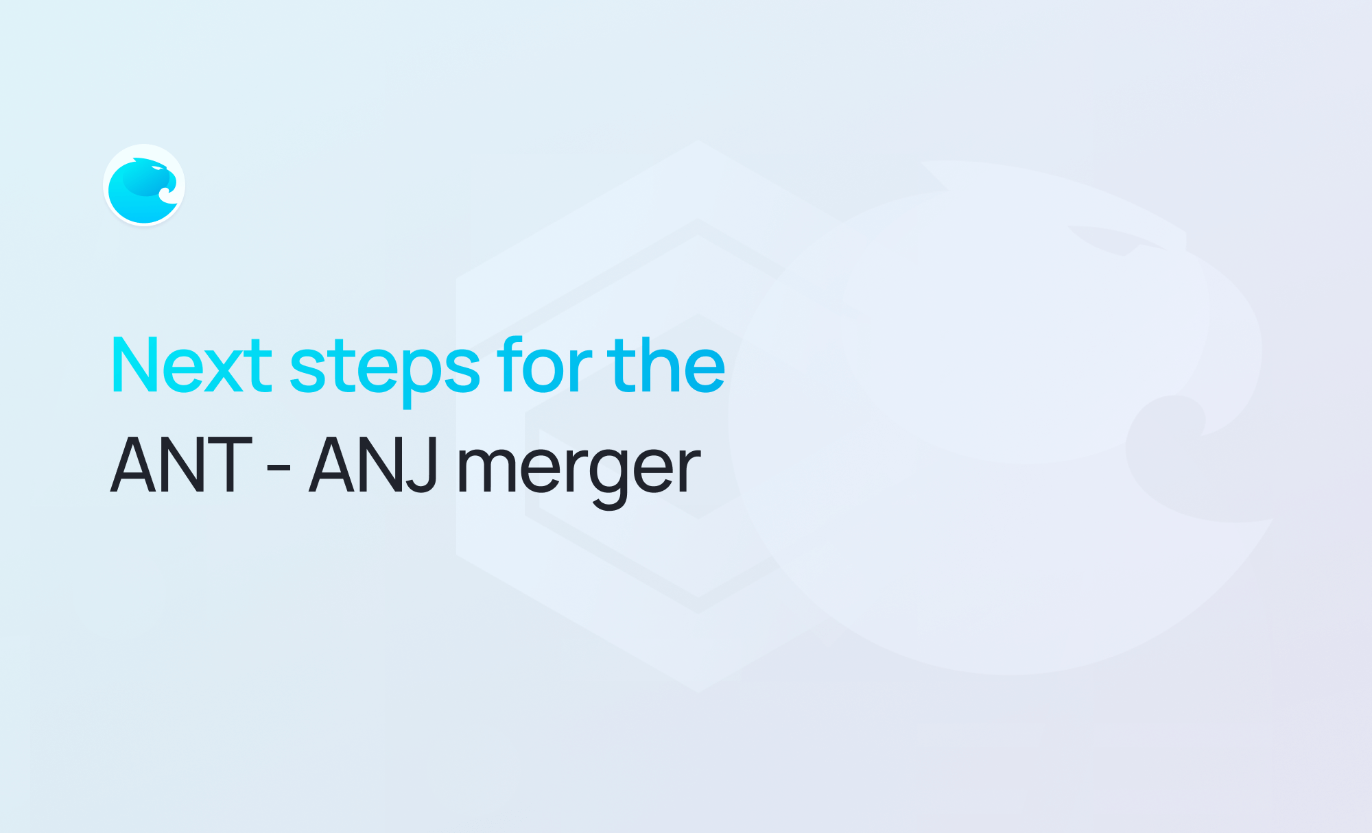 Next steps for the ANT-ANJ merger