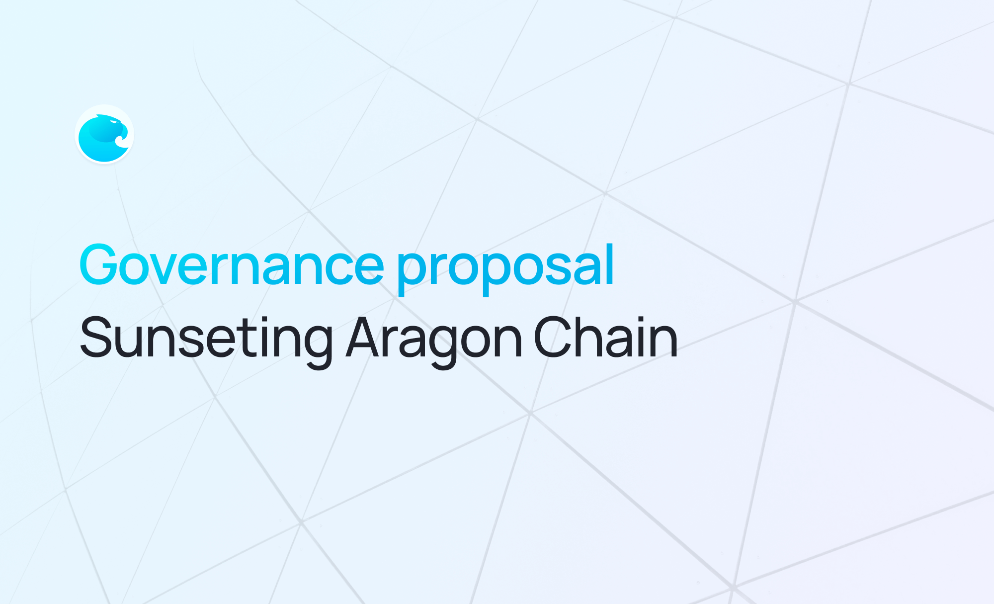 Governance proposal: Sunsetting Aragon Chain