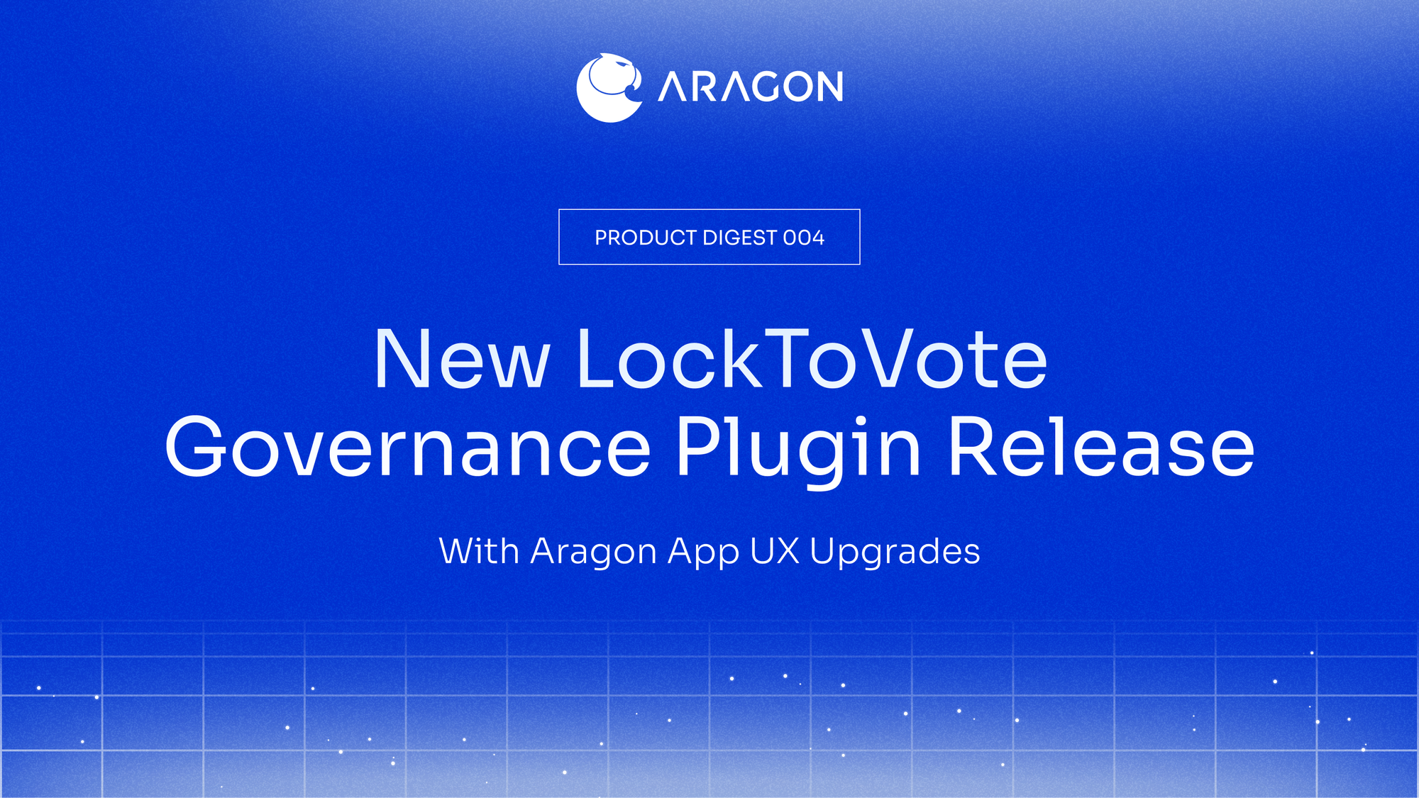 New LockToVote Governance Plugin Release with Aragon App UX Upgrades