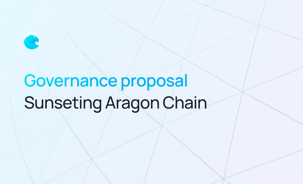 Governance proposal: Sunsetting Aragon Chain