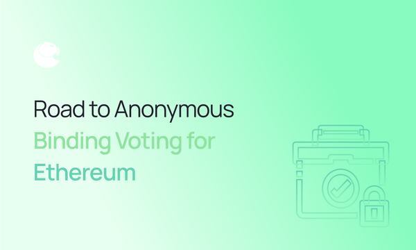 Road to Anonymous Binding Voting for Ethereum